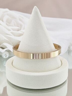 Adornia Men's Gold Plated Cuff Bracelet Modern Sleek Minimalist Streetwear Gifts